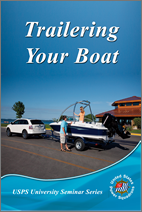 Trailering Your Boat course book cover with couple trailering a boat at ramp