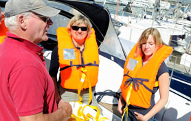 Family Wearing Lifejackets Enjoying Power Boating