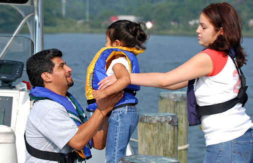 Family Boarding Boat